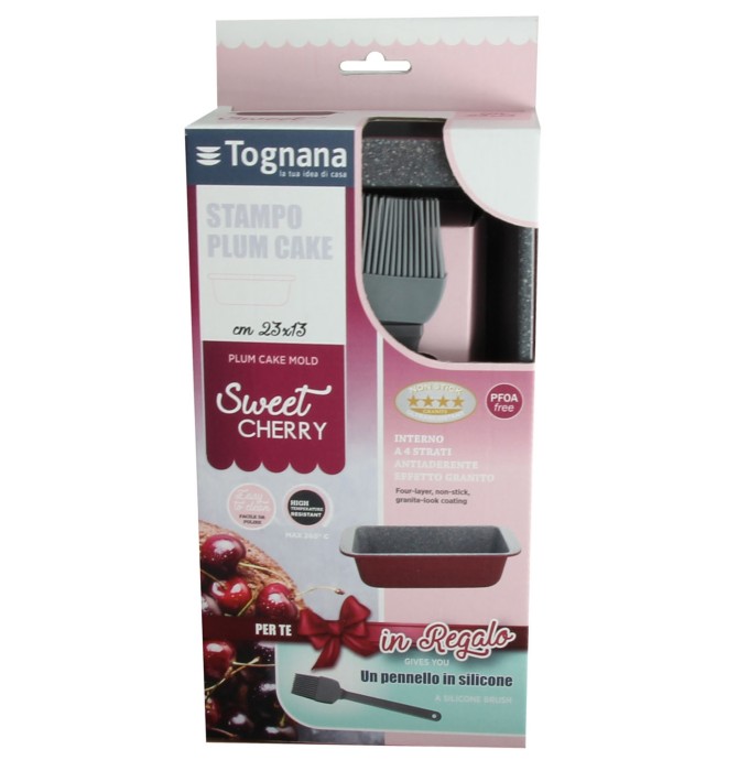 Blacha prostokątna bordowa 23x13cm i pędzelek szary W4444B2GGBOA