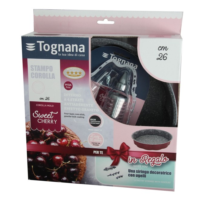 Okrągła blacha bordowa 26cm i zestaw do dekoracji W4444B1GGBOA