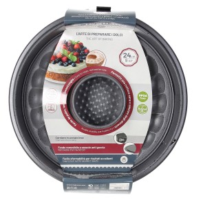 Forma z dwoma spodami okrągła 28cm Premium szara YB44465PRBAA