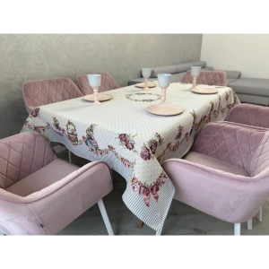 Limaso, obrus z tkaniny gobelinowej(tkany maszynowo) - OVAL 1292GR-240, 137x240 cm