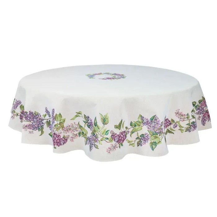 Limaso, obrus z tkaniny gobelinowej(tkany maszynowo) - RUNNER1424NA-180D śr. 180 cm