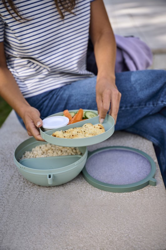 Miska Lunch Box z pokrywką i dodatkowym pojemnikiem Vita Nordic Blue 105830015700