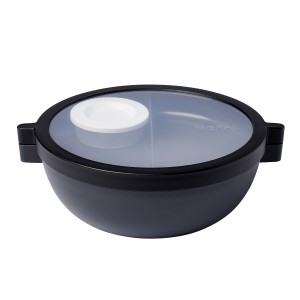 Miska Lunch Box z pokrywką Vita i dodatkowym pojemnikiem Nordic Black 105830041100
