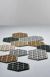 Podkładki pod naczynia 3 szt. Triangles Rosema/Matc/Taupe 32708