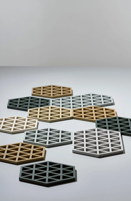 Podkładki pod naczynia 3 szt. Triangles Rosema/Matc/Taupe 32708