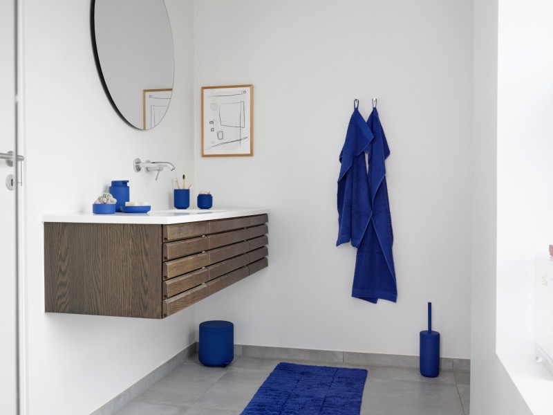 Dywanik łazienkowy 50 x 80 cm Tiles Indigo Blue 31574