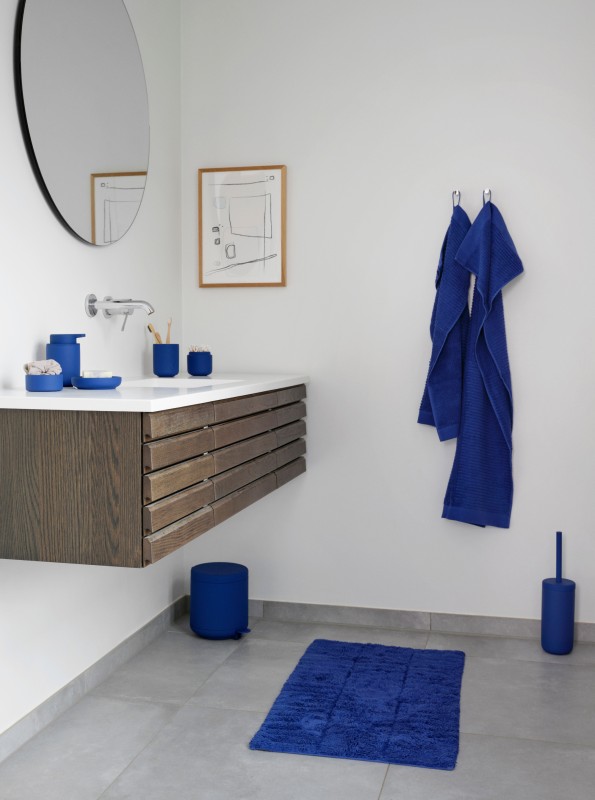 Dywanik łazienkowy 50 x 80 cm Tiles Indigo Blue 31574