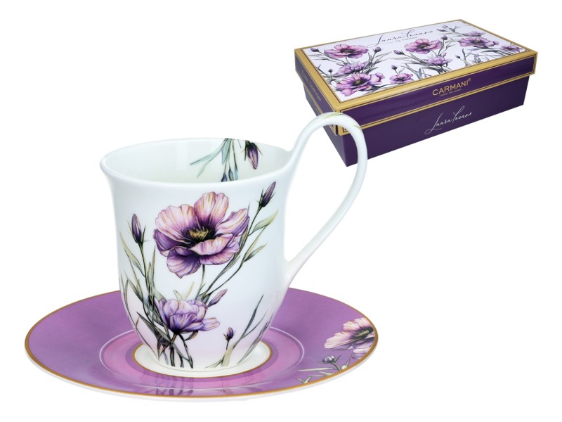 Carmani, filiżanka 220ml + spodek -LAURA LOZANO/Lady`s Floral Symphony