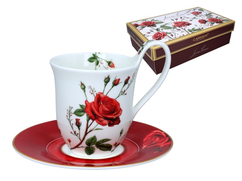Carmani, filiżanka 220ml + spodek -LAURA LOZANO/Lady`s Floral Symphony