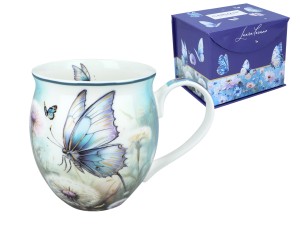 Carmani, porcelanowy kubek-nocniczek 430ml  - LAURA LOZANO/Motyl