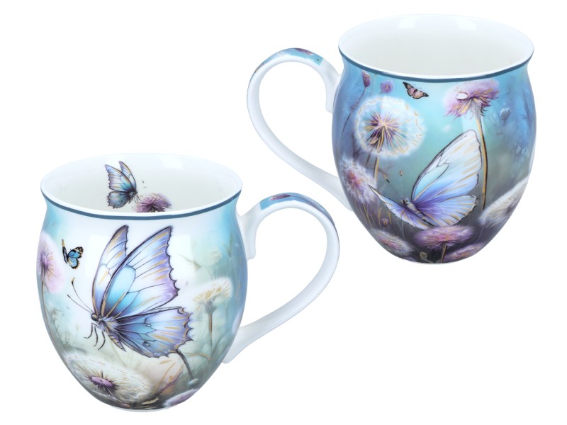 Carmani, porcelanowy kubek-nocniczek 430ml  - LAURA LOZANO/Motyl