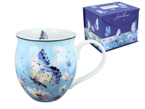 Carmani, porcelanowy kubek-nocniczek 430ml  - LAURA LOZANO/Motyl