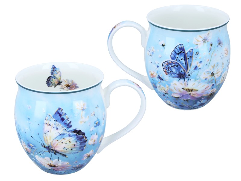 Carmani, porcelanowy kubek-nocniczek 430ml  - LAURA LOZANO/Motyl