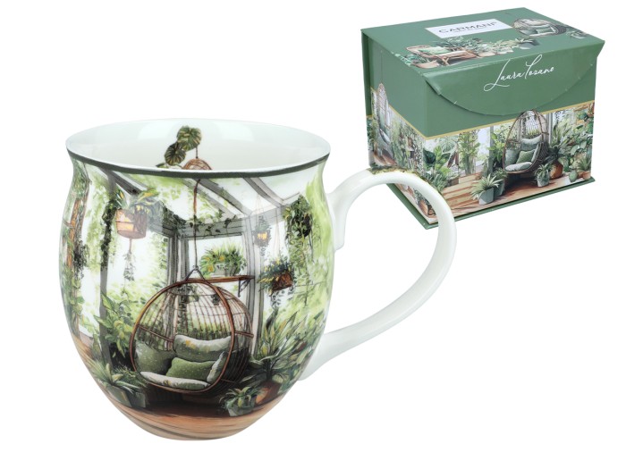 Carmani, porcelanowy kubek-nocniczek 430ml  - LAURA LOZANO/Ogród zimowy