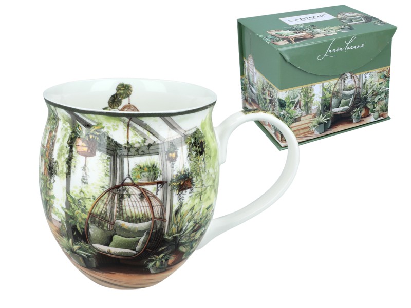 Carmani, porcelanowy kubek-nocniczek 430ml  - LAURA LOZANO/Ogród zimowy