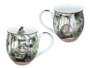 Carmani, porcelanowy kubek-nocniczek 430ml  - LAURA LOZANO/Ogród zimowy