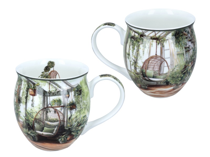 Carmani, porcelanowy kubek-nocniczek 430ml  - LAURA LOZANO/Ogród zimowy