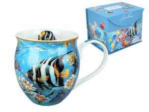 Carmani, porcelanowy kubek-nocniczek 430ml  - LAURA LOZANO/Rafa koralowa