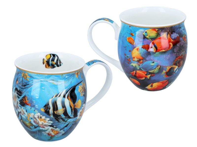 Carmani, porcelanowy kubek-nocniczek 430ml  - LAURA LOZANO/Rafa koralowa