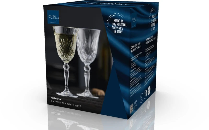 Kieliszki do białego wina z kryształowego szkła Melodia 210 ml  4 sztuki 916099