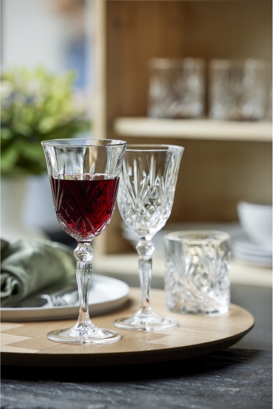 Kieliszki do czerwonego wina ze szkła kryształowego Melodia 270 ml 4 sztuki 916098