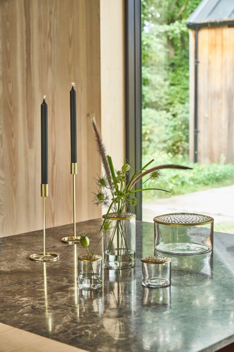 Świecznik żelazny, 9,5x28,5cm Gold Iron