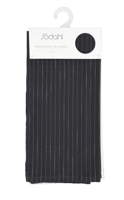 Zestaw ręczników kuchennych 2 sztuki Line 50 x 70 cm taupe/white 25095