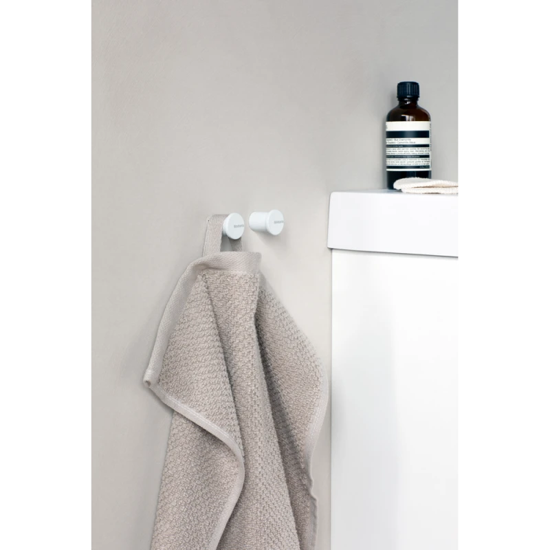 Haczyki na ręczniki 2szt., białe