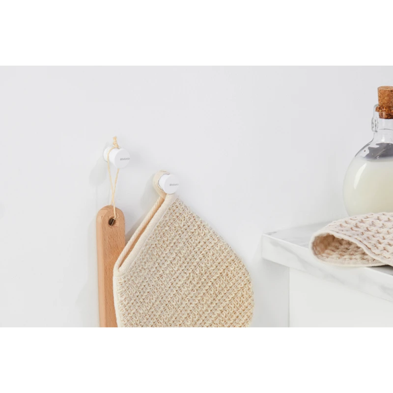 Haczyki na ręczniki 2szt., białe