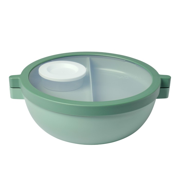 Miska Lunch Box z pokrywką i dodatkowym pojemnikiem, Vita Nordic Sage