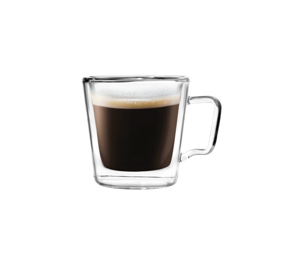 Zestaw 2 filiżanek do espresso z podwójną ścianką Diva 80 ml, szkło