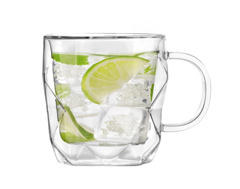 Komplet 2 filiżanek Geo 330 ml, szkło