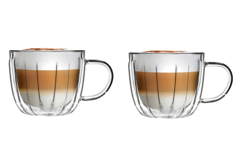 Komplet 2 filiżanek termicznych TULIP 350 ml, szkło