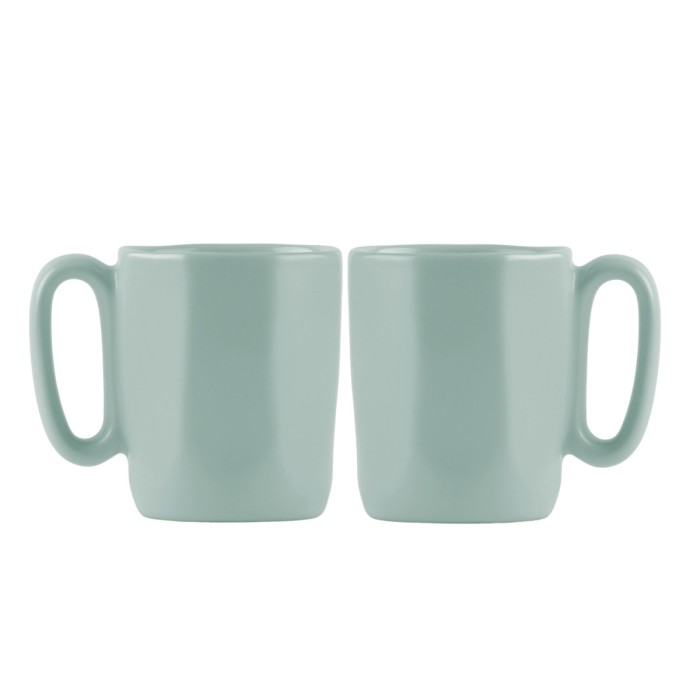 Dwa kubki ceramiczne z uszkiem 80 ml Fuori miętowe
