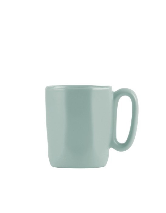 Dwa kubki ceramiczne z uszkiem 80 ml Fuori miętowe