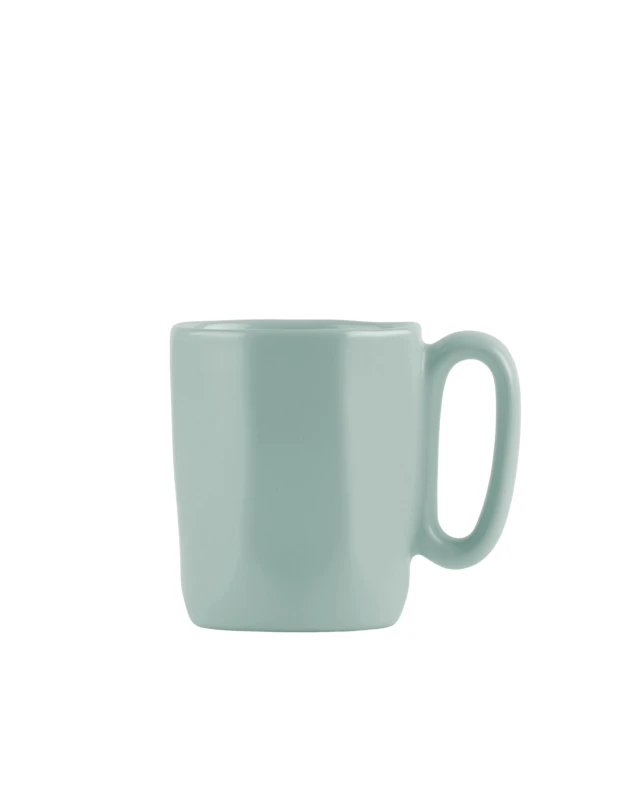 Dwa kubki ceramiczne z uszkiem 80 ml Fuori miętowe