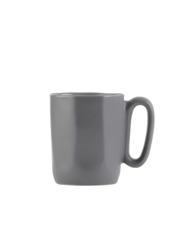 Dwa kubki ceramiczne z uszkiem 80 ml Fuori szare