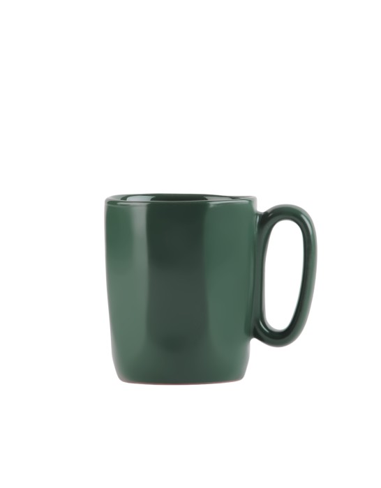 Dwa kubki ceramiczne z uszkiem 80 ml Fuori zielone