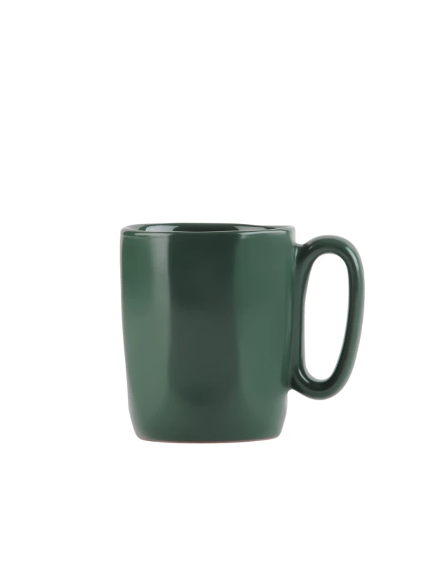 Dwa kubki ceramiczne z uszkiem 80 ml Fuori zielone