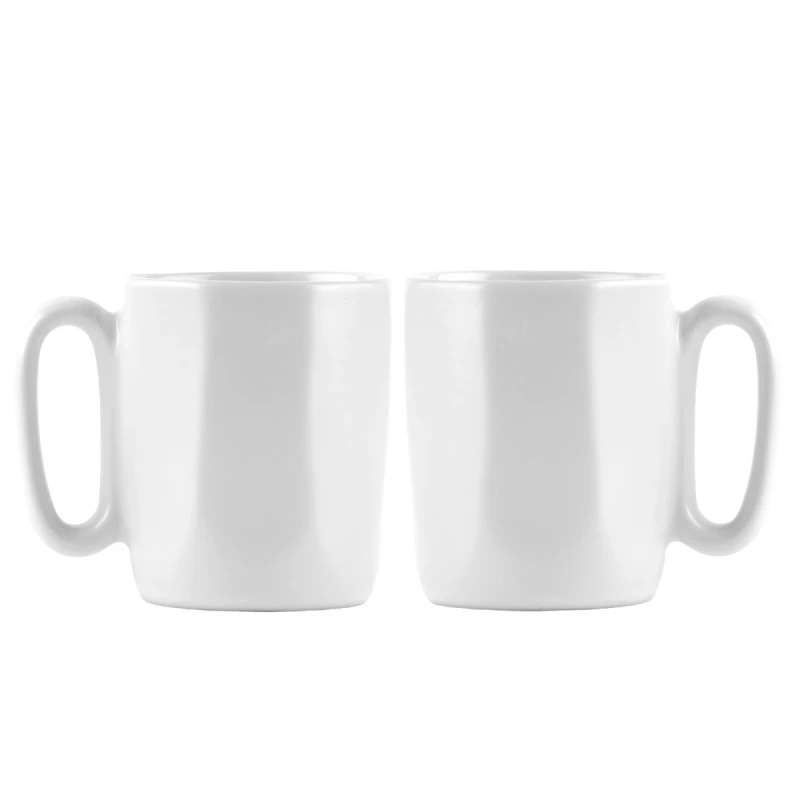 Dwa kubki ceramiczne z uszkiem 80 ml Fuori białe