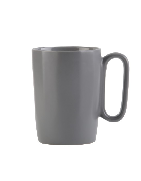 Dwa kubki ceramiczne z uszkiem 250 ml Fuori szare