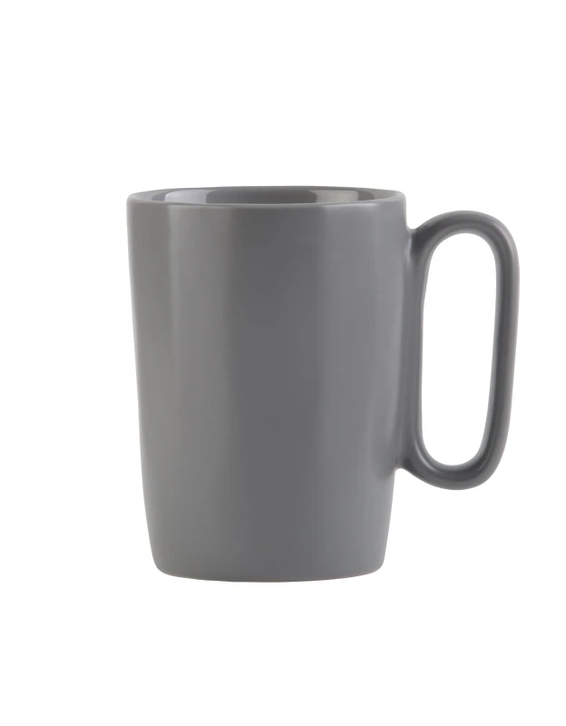 Dwa kubki ceramiczne z uszkiem 250 ml Fuori szare
