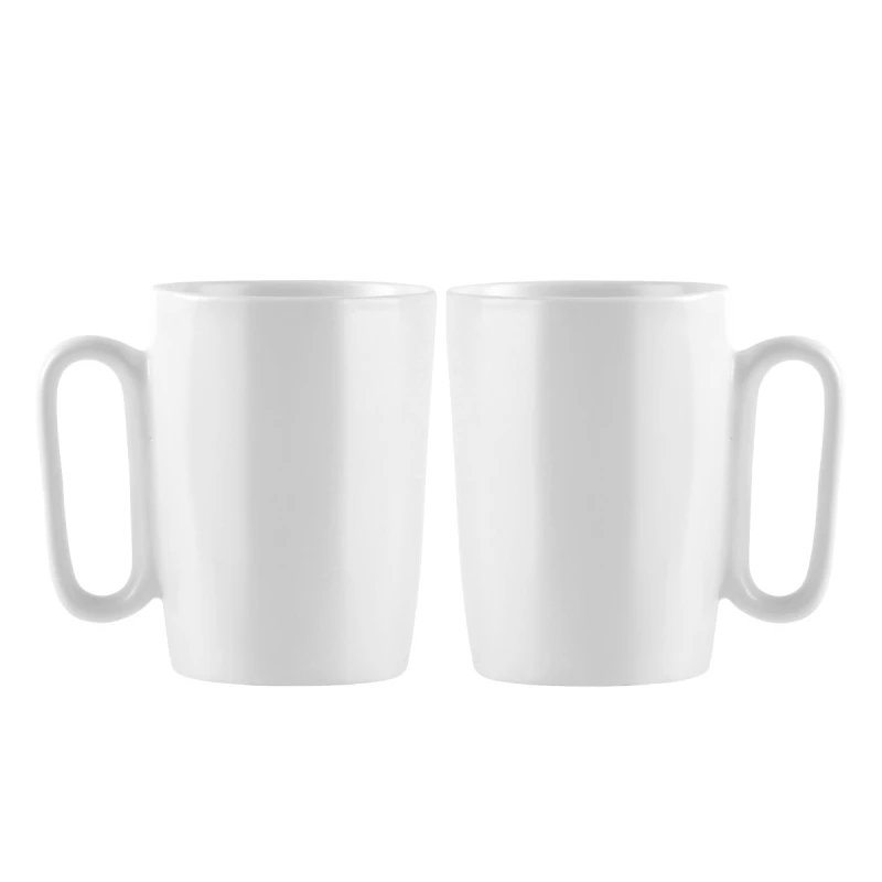 Dwa kubki ceramiczne z uszkiem 250 ml Fuori białe