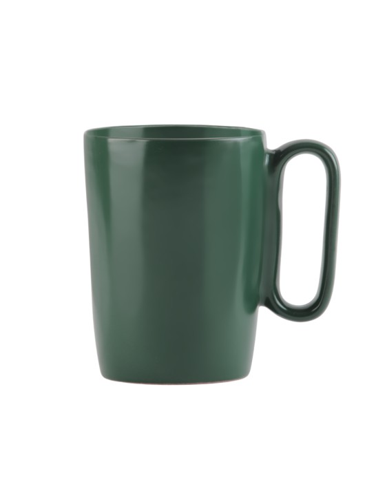 Dwa kubki ceramiczne z uszkiem 250 ml Fuori zielone
