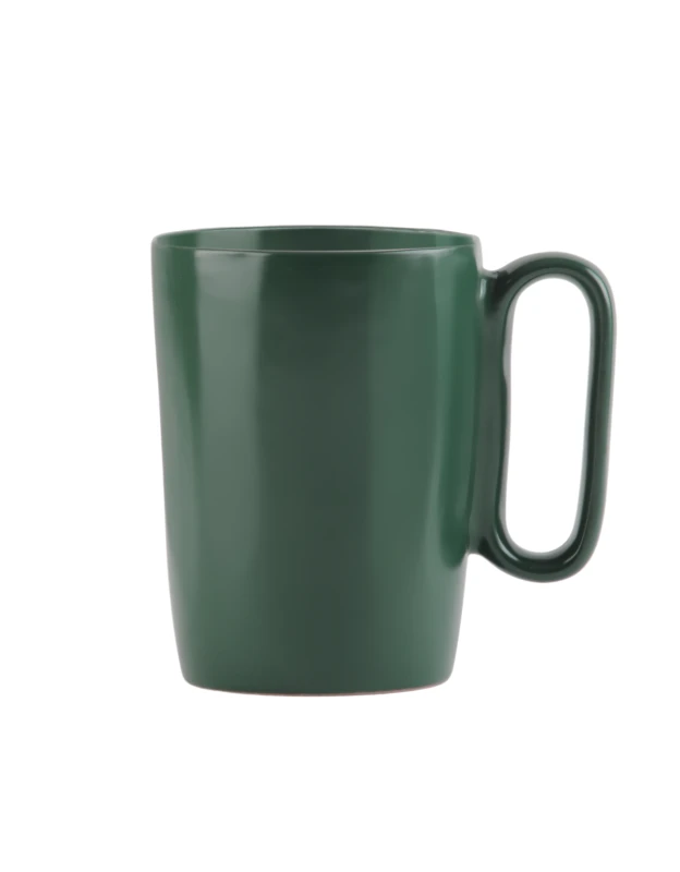 Dwa kubki ceramiczne z uszkiem 250 ml Fuori zielone