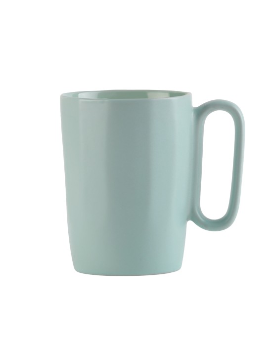 Dwa kubki ceramiczne z uszkiem 250 ml Fuori miętowe