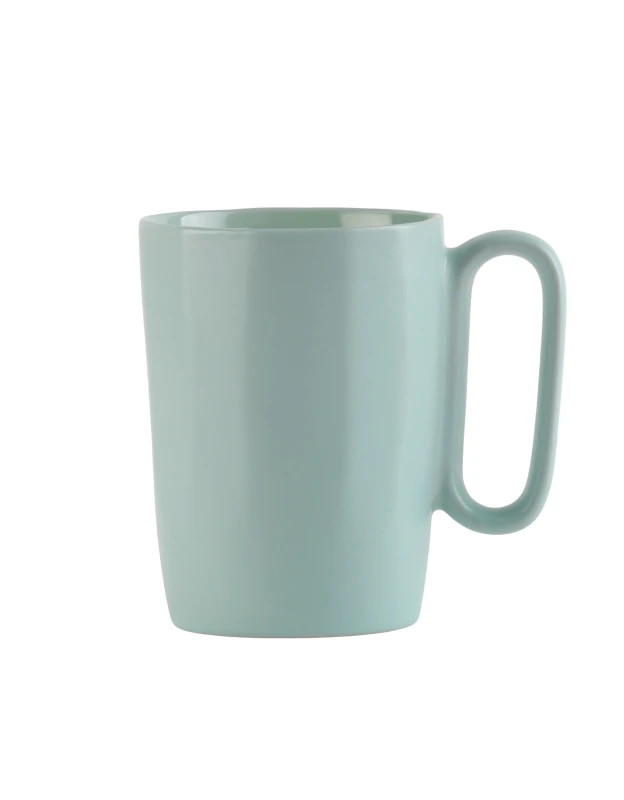 Dwa kubki ceramiczne z uszkiem 250 ml Fuori miętowe
