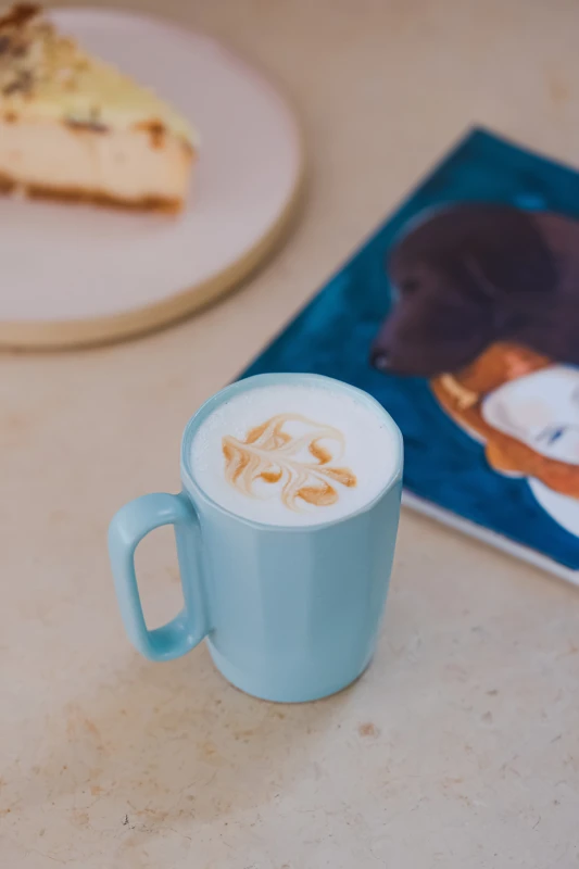 Dwa kubki ceramiczne z uszkiem 250 ml Fuori miętowe