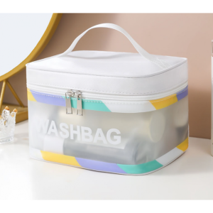 Kosmetyczka rozkładana WASHBAG kuferek krem K75