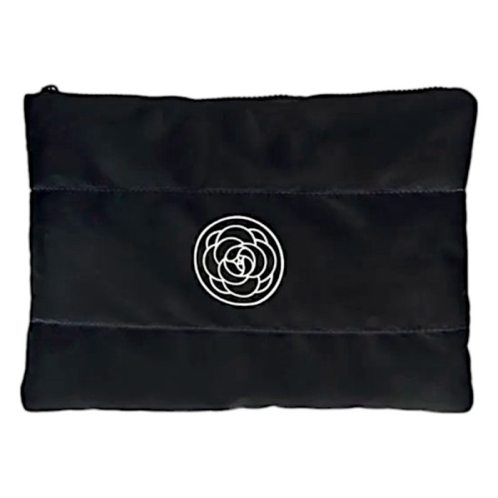 Kosmetyczka damska pikowana duża, wodoodporna czarna 22 x 31cm KS144CZ